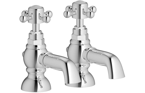 Titan Bath Pillar Taps - Chrome