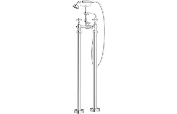 Titan Floor Standing Bath/Shower Mixer and Shower Kit - Chrome