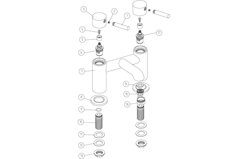 Ella Bath Filler - Chrome