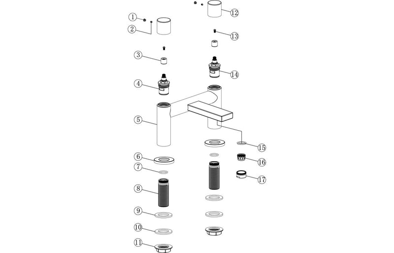 Zone Bath Filler - Chrome