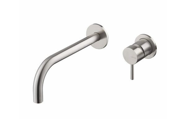 Vema Tiber Wall Mounted Basin Mixer - Stainless Steel