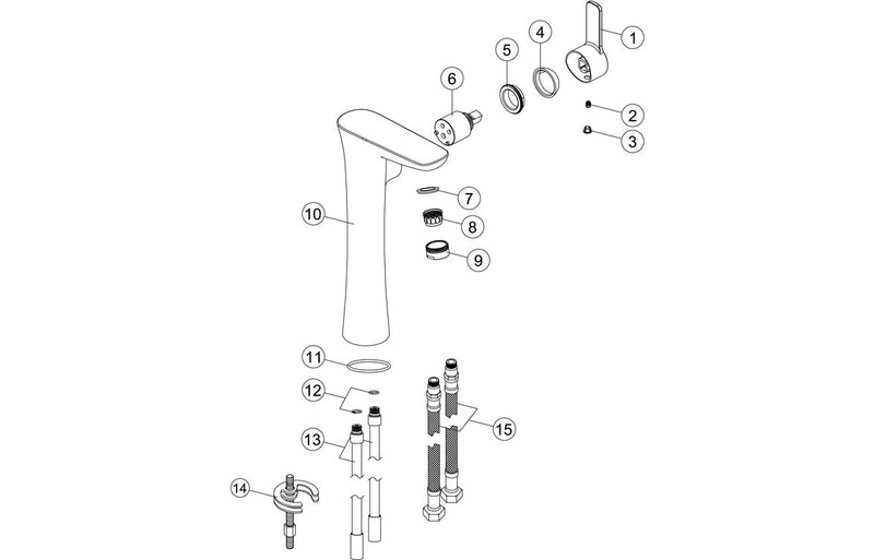 Dijon Tall Basin Mixer - Chrome