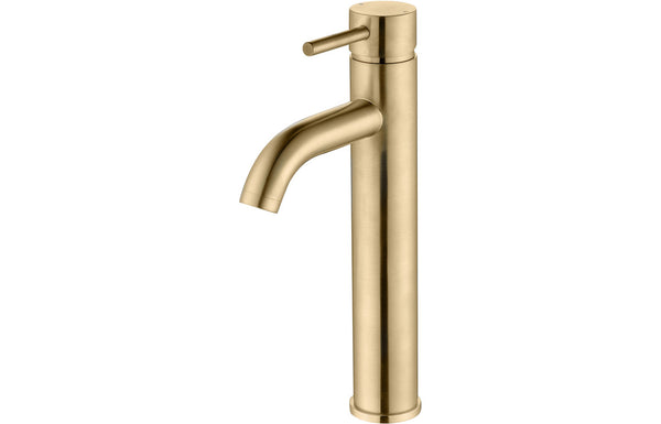 Ella Tall Basin Mixer - Brushed Brass