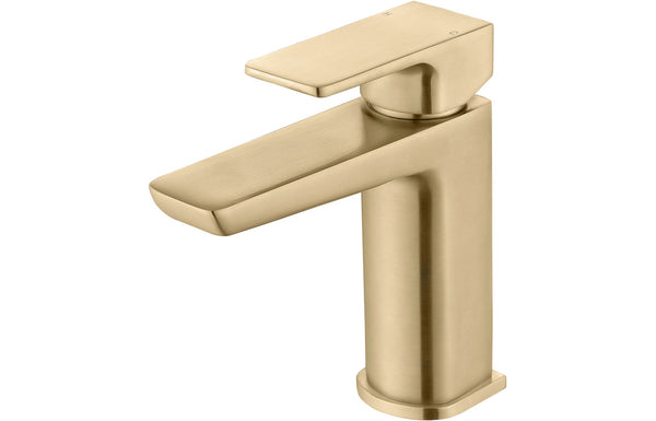 Stark Basin Mixer and Waste - Brushed Brass