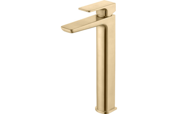 Stark Tall Basin Mixer - Brushed Brass