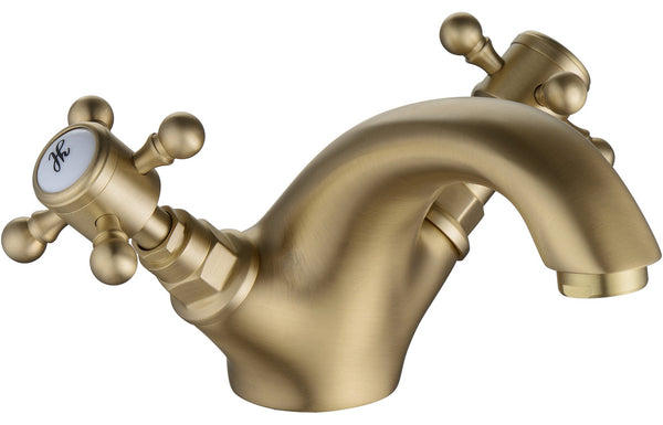 Titan Basin Mixer and Pop Up Waste - Brushed Brass