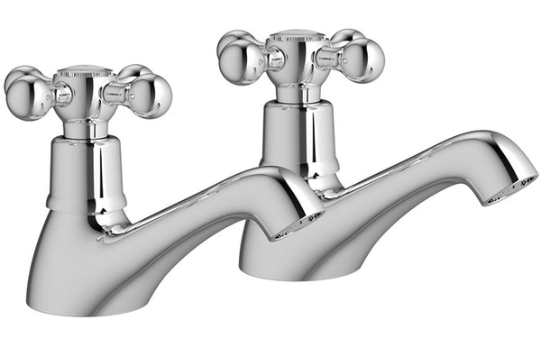 Tessa Basin Pillar Taps - Chrome