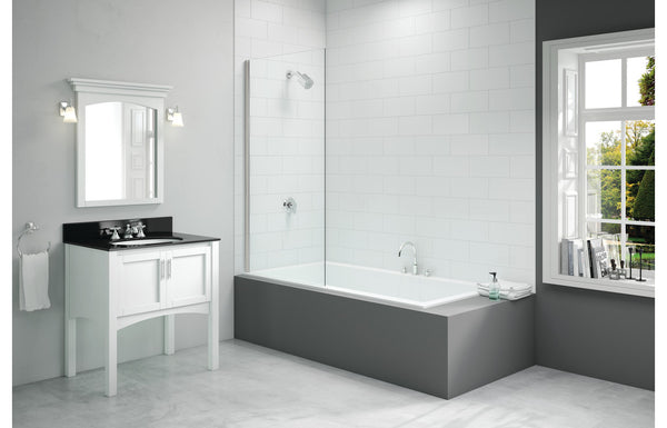 Merlyn 800x1500mm Single Fixed Square Bath Screen