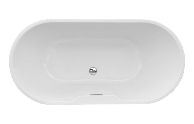 Foxham Free Standing 1550x745x580mm 0TH Bath - White