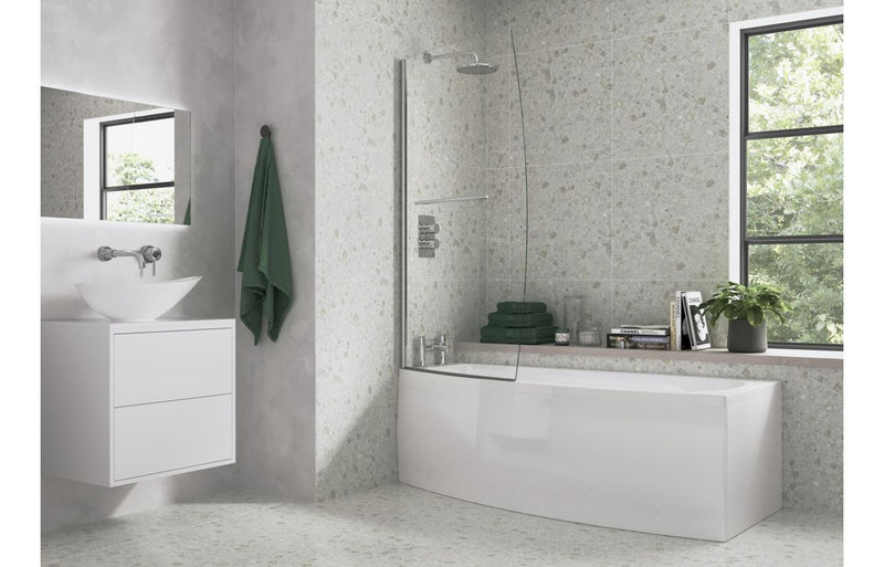 Mia Space Saving 1700x740x560mm 0TH Bath with Legs - Left Hand