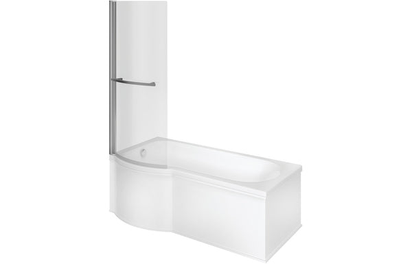 Eva P Shape 1700x850x560mm 0TH Shower Bath Pack - Left Hand