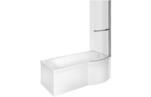 Eva P Shape 1700x850x560mm 0TH Shower Bath Pack - Right Hand