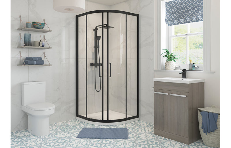 Jubilee 800mm 2 Door Quadrant - Black