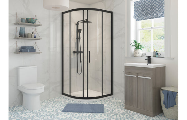 Jubilee 900mm 2 Door Quadrant - Black