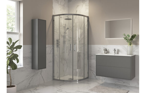 Dino 900x900mm 2 Door Quadrant - Chrome