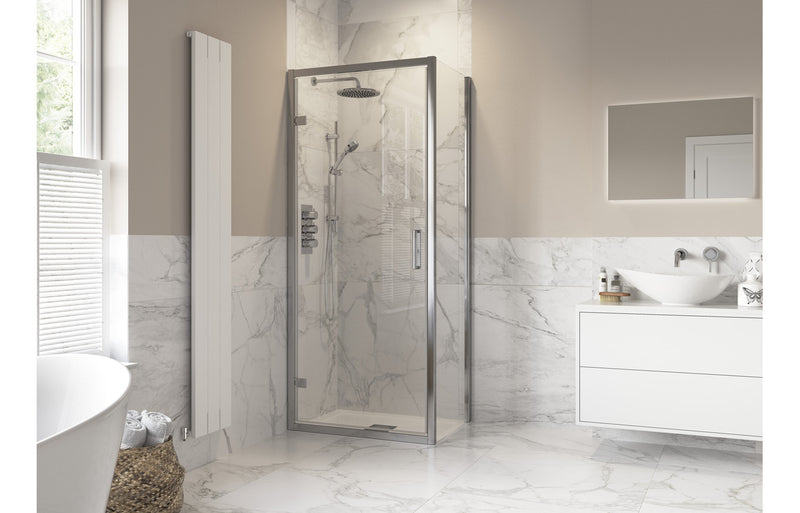 Dino 760mm Hinged Door - Chrome