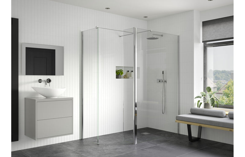 Dino Optional 330mm Rotatable Wetroom Panel (Retrofit) - Chrome