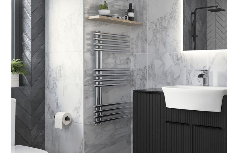 Jasmine Round Ladder Radiator (500x800x50mm) - Chrome