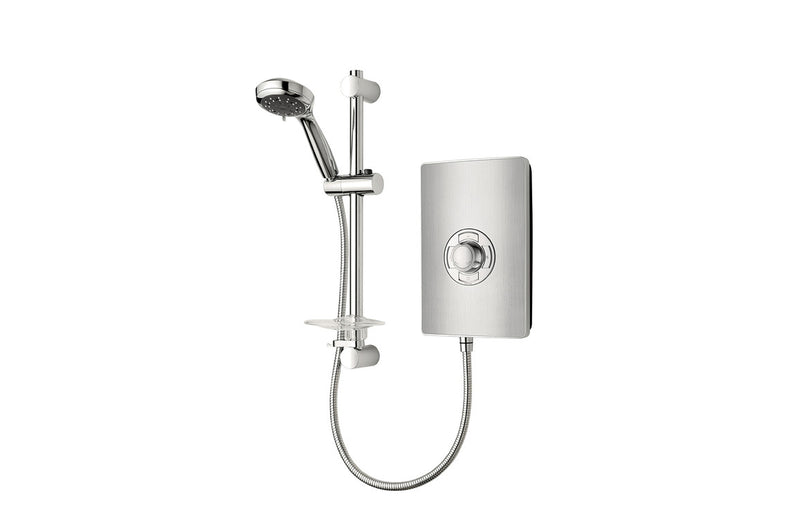 Triton Aspirante 8.5Kw Contemporary Electric Shower - Brushed Steel