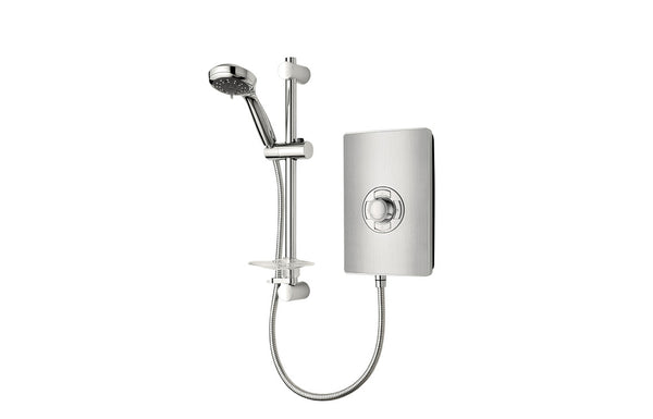 Triton Aspirante 9.5Kw Contemporary Electric Shower - Brushed Steel