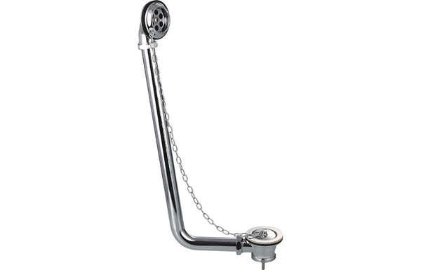 Tuira Exposed Bath Plug And Chain Waste - Silver