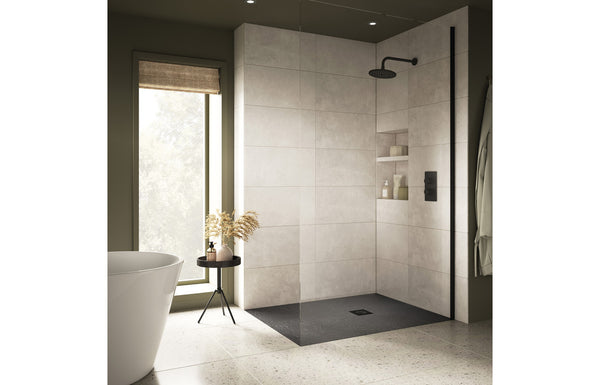 Texo 25mm Ultra-Slim Slate 1400mm x 800mm Rectangular Shower Tray and Waste